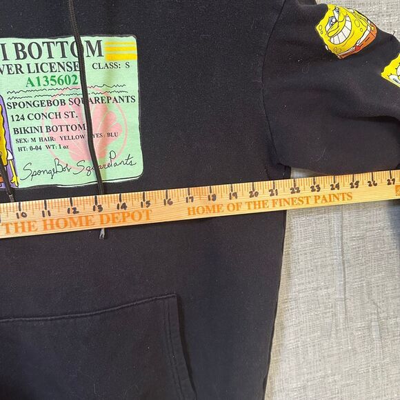 Nickelodeon Spongebob Hoodie Pullover Graphic Print Long Sleeve Black L - Picture 7 of 10